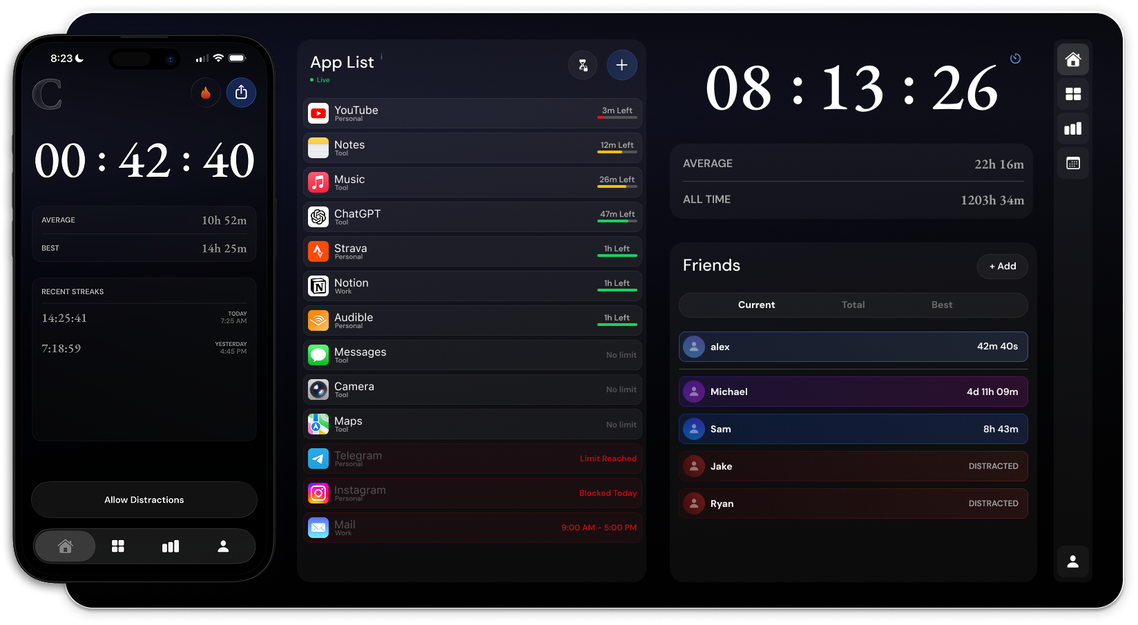 ClearMind app interface